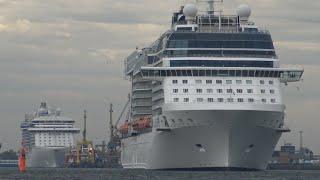 4K | Erstanlauf Regal Princess / Celebrity Silhouette | Start in die Saison 2015 Warnemünde