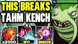 WTF?! THIS BUILD LITERALLY BREAKS TAHM KENCH! (CONVERT HEALTH TO FREE AP)