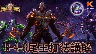 [超級爭霸戰]第8幕 8-4–6 尾王打法講解(中文字幕)｜Marvel Contest of Champions