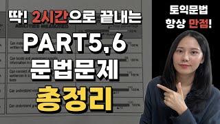 Part5.6 토익문법총정리 ㅣ2시간만에 확 달라집니다. 이렇게만 풀어보세요. (출제의도까지 싹 다 정리)