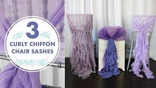 3 Curly Ruffles Chiffon Chair Sashes Ideas | BalsaCircle.com