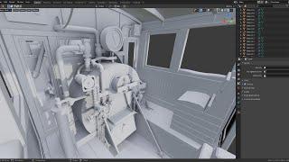 #BLENDER Моделирование паровоза. #12