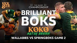 KOKO Match Review: The stylish and silky Springboks break the Wallabies hearts out West.