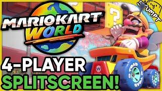 4-Player Local Splitscreen in Mario Kart World