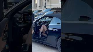 SEXY LADY BOSS ARRIVING IN MERCEDES 300 CONVERTIBLE #monaco #supercars #shorts #viral #trending #fyp