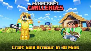 Who Ever Makes " Gold Armour In 30 Mins " Is Winner | Minecraft Challenges | Raju Gaming