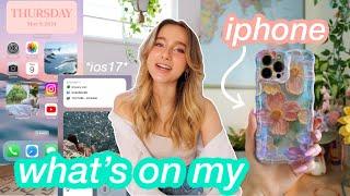 WHAT'S ON MY IPHONE *iOS 17* » aesthetic, organized & using the LAW OF ATTRACTION 