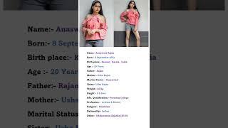 Beautiful Actress Anaswara Rajan Biography #viral #shortvideo #youtubeshorts #shorts