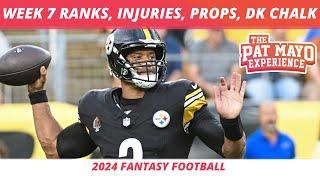 2024 Week 7 Rankings Update NFL Injuries, Week 7 Underdog Picks, NFL Props, DraftKings Chalk