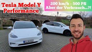 Tesla Model Y Performance bei 200km/h: Verbrauch und Reichweite (E-Auto Speed Test)