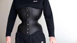 Corset and More leather pipestem corset with spoon busk