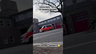 Sound On an F23 Hamburg-Barmbek!  #einsatzfahrzeug #feuerwehr #einsatz #einsatzfahrt #einsatz #hh