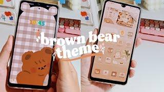 how to make an aesthetic phone - cute brown bear theme 