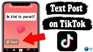 How to make Text post on TikTok - Quotes (New 2023)