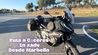 Ruta a Cáceres desde Málaga en honda Xadv . 470km en carretera con Pirelli scorpion.Ruta de la plata