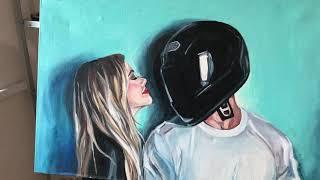 Sasha Robinson Art, THE HELMET, oil on canvas