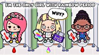 I'm The Only Girl With Rainbow Period 🩸 | Sad Story | Toca Life Story / Toca Boca