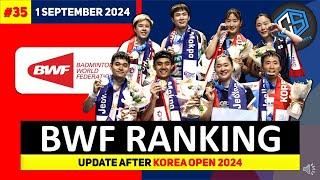 Ranking BWF Terbaru 2024 After Korea Open 2024  : Ganda Putri Melesat! #rangkingbwf #bwfranking