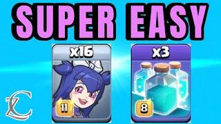 Th16 BROOM WITCH + CLONE SPELL = SUPER EASY || CLASH OF CLANS