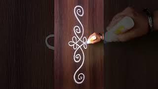 very easy rangoli side designs #muggulu #rangoli