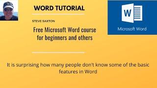 Free Microsoft Word course.  Free Word course