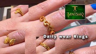 Tanishq 22k Daily wear Gold Ring Designs with Price/Light weight Gold Rings/Rings/Bangalore/Deeya