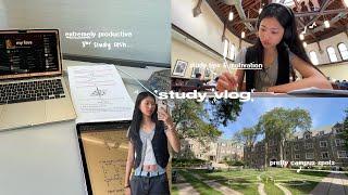 STUDY VLOG  super productive studying, pretty libraries, tips, student life