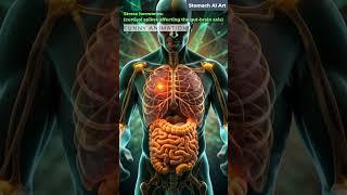 Stress hormones affecting the gut-brain axis Animation | Human Anatomy | Stomach AI Art | 07