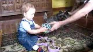 Baby and Doggie playing