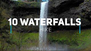 10 waterfalls hike, Silver Falls State Park - Oregon | 4K drone video