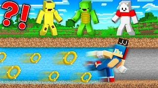 SONIC Speedrunner vs HUNTERS : JJ vs Mikey, Banana Kid, Carrie in Minecraft Maizen!