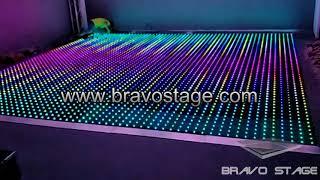 Starlit Digital Illuminated LED Pixel Dance Floor Effects Video-Bravo Stage