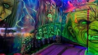 Jason Mayne's Ghost Train at night (on-ride) - Blackheath Bank Holiday Fun Fair (17/08/2023)