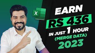 #1 Excel trick to earn Rs. 436 in just 1 hour (Merge Data) 