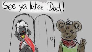 Cult leader Lambert and Wholesome Rat Dad (Cult of the Lamb Comic dubs)