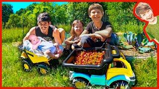 Dump Truck Baby Delivery With Strawberry Garden Harvest