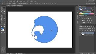 How to Subtract a shape from another shape in Photoshop