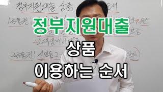 정부지원대출 상품 이용하는 순서