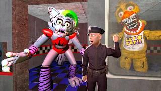 ANIMATRONICS SCARE THE SECURITY GUARD FNAF COOP Garry's Mod