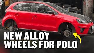 Installing New Alloys And Tyres With Lowering Springs | Polo GT Modification Vlog-4