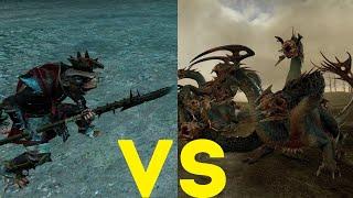 Харибда vs Штормокрысы (алебарды) Total War Warhammer 2. тесты юнитов v1.4.1.