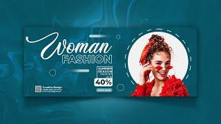 Fashion Ads Banner Design | Fashion Cover Design in Photoshop | Photoshop Tutorial