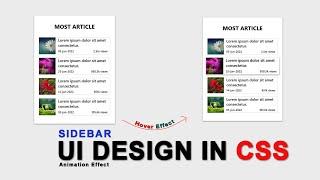 Create sidebar layout  in html and css | sidebar layout design Inspiration