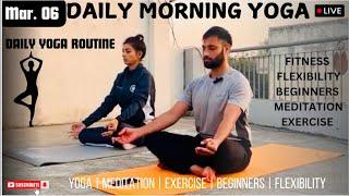 Morning योगा Routine for Beginners | Hindi | प्राणायाम | MEDITATION | FLEXIBILITY | EXERCISE | Fit