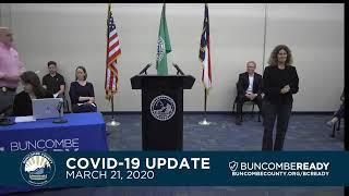 Buncombe County COVID-19 Press Conference and Community Update for March 21, 2020