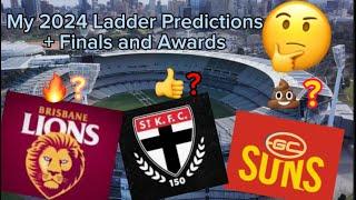 My 2024 AFL Ladder Predictions + Finals (ZakAndOliBros)