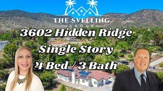 3602 Hidden Ridge Road Jamul CA 91935 San Diego County Home For Sale Single Story The Svelling Group