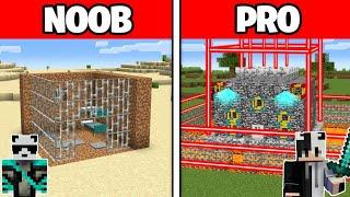 NOOB vs PRO:  SECURITY PRISON BUILD CHALLENGE in Minecraft