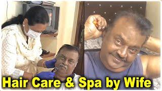 Premalatha Pampering Vijayakanth | Cute Love Video | Lock Down Diaries