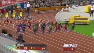 Tyson gay 9.71 vs Usain bolt 9.69 comparison